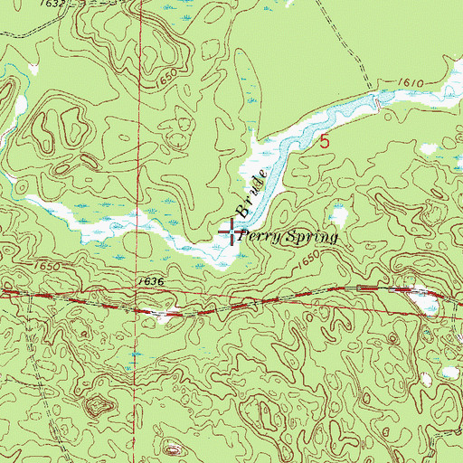 Topographic Map of Perry Spring, WI