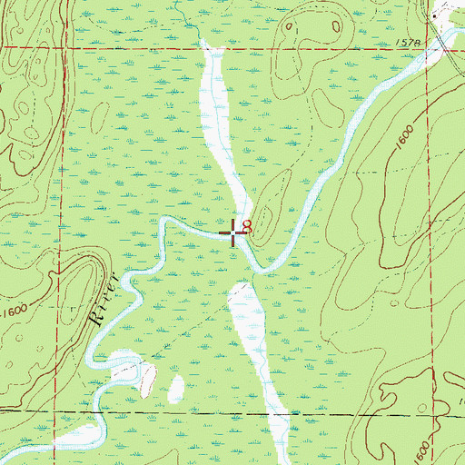 Topographic Map of Rat Creek, WI