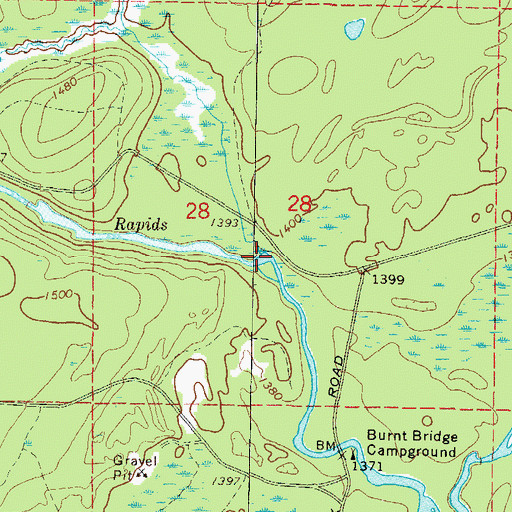 Topographic Map of Rock Creek, WI