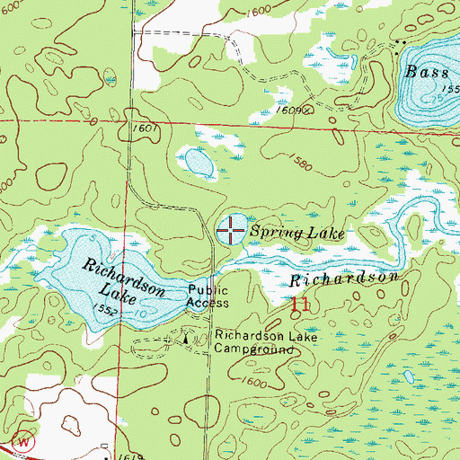 Topographic Map of Spring Lake, WI