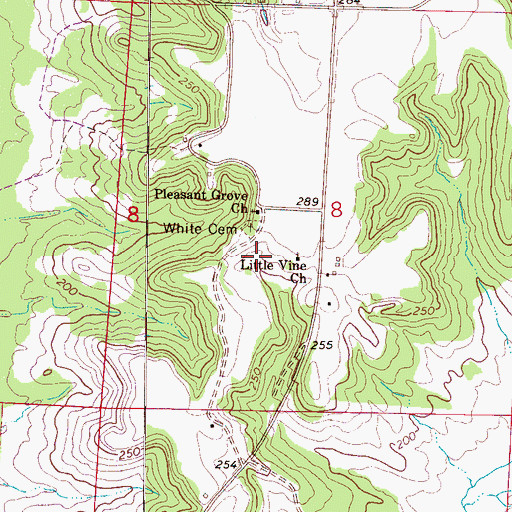 Topographic Map of Pleasant Grove Methodist Church, AL