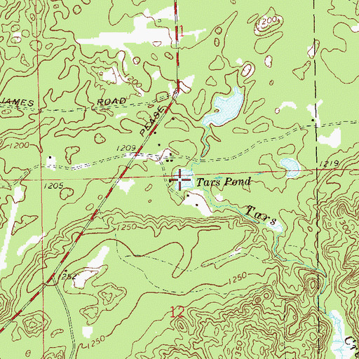 Topographic Map of Tars Pond, WI