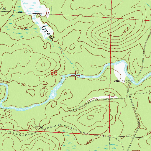 Topographic Map of Wakefield Creek, WI