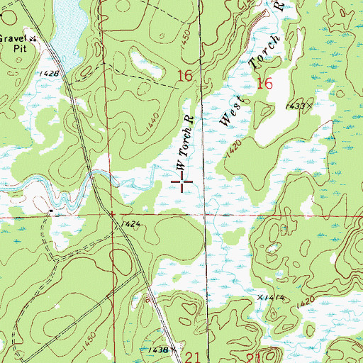 Topographic Map of West Torch River, WI