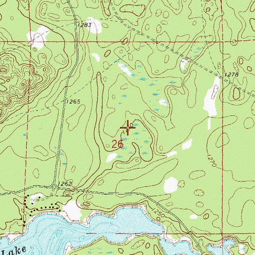 Topographic Map of Pigeon Lake Trail, WI