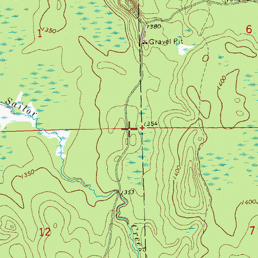 Topographic Map of Ice Age Trail, WI
