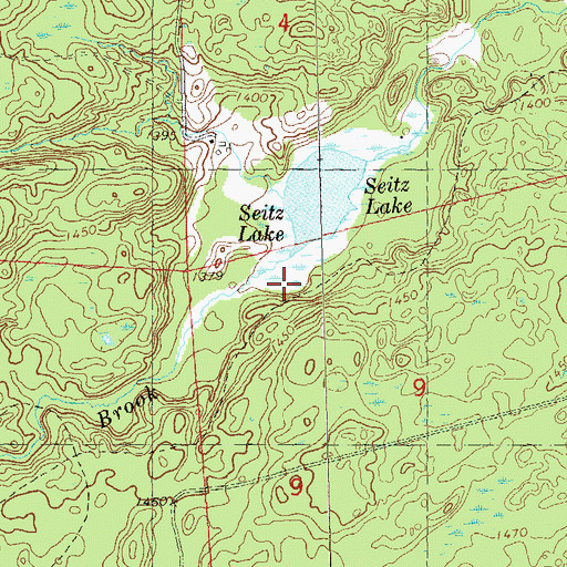 Topographic Map of Spring Brook, WI