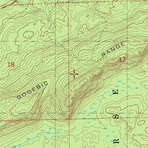Topographic Map of Gogebic Range, WI