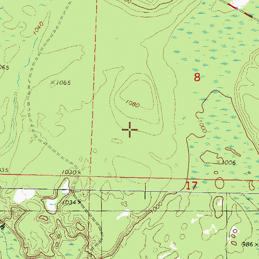 Topographic Map of Menominee County, WI