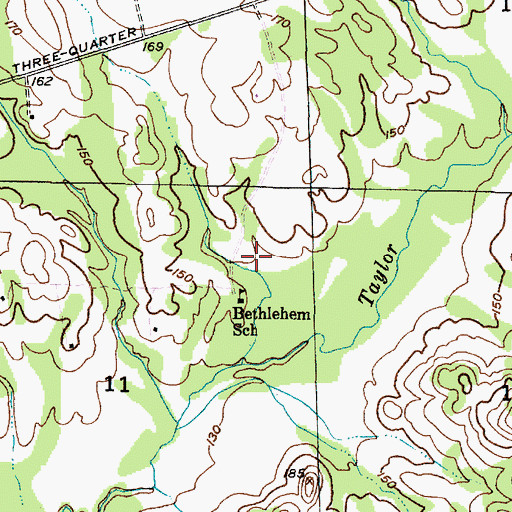 Topographic Map of Bethlehem Baptist Church, AL