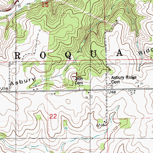 Topographic Map of Vernon County, WI