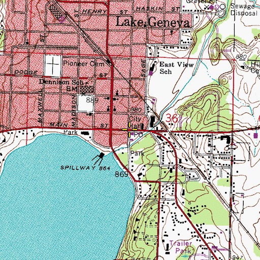 Lake Geneva Wi Map