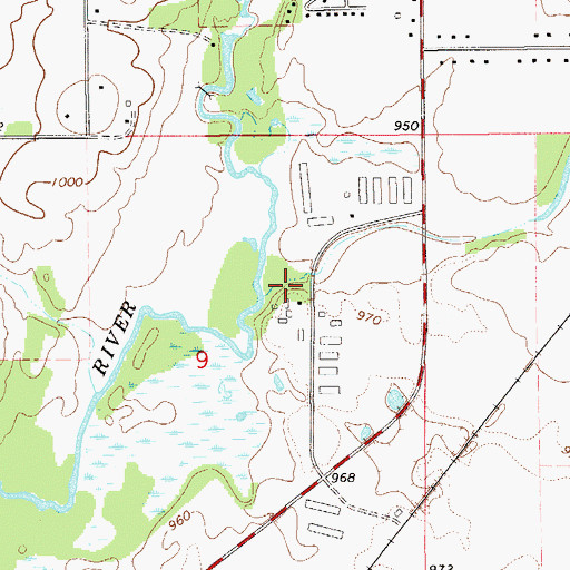 Topographic Map of Paperjack Creek, WI