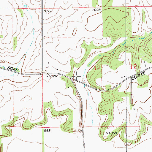 Topographic Map of Clover Lawn School (historical), WI