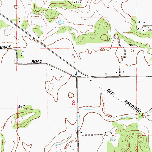 Topographic Map of Sunny Lawn School (historical), WI