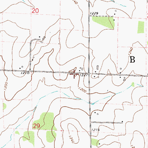 Topographic Map of Sunnyside School (historical), WI