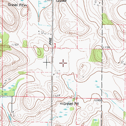 Topographic Map of Dinnerbell Airport, WI