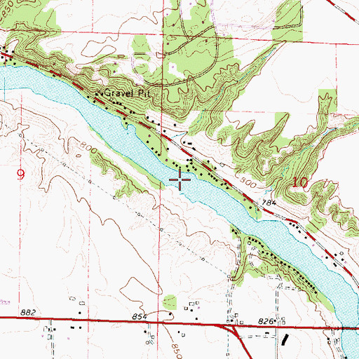 Topographic Map of Archies Seaplane Base, WI