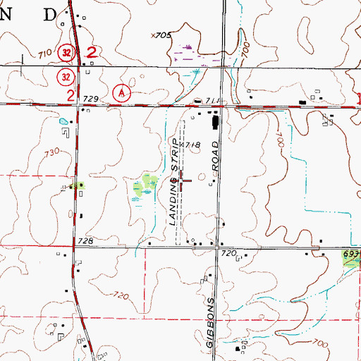 Topographic Map of Dulmes Field (historical), WI