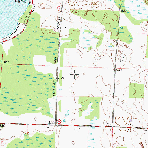 Topographic Map of Funk Field (historical), WI