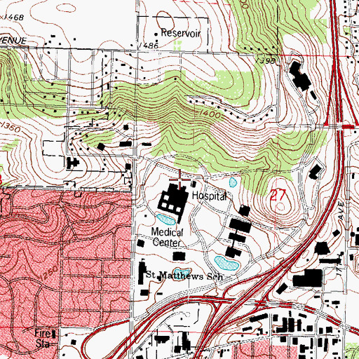 Topographic Map of Wausau Hospital Center Heliport, WI