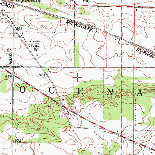 Topographic Map of Prescott Field, WI