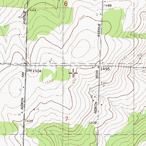 Topographic Map of WMZK-FM (Merrill), WI