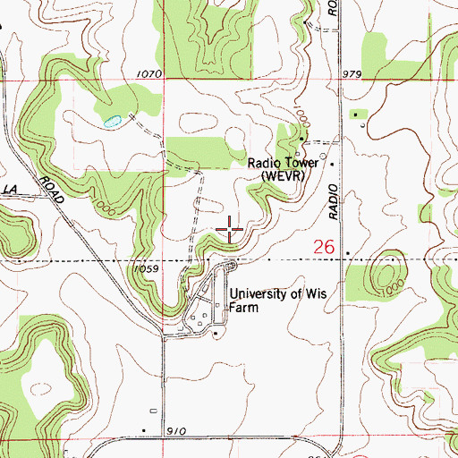 Topographic Map of WRFW-FM (River Falls), WI