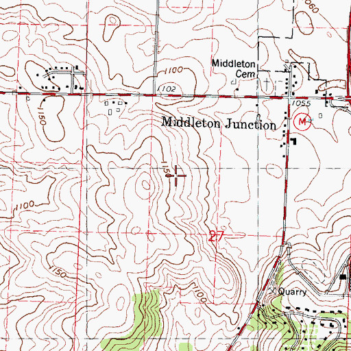 Topographic Map of WMSN-TV (Madison), WI