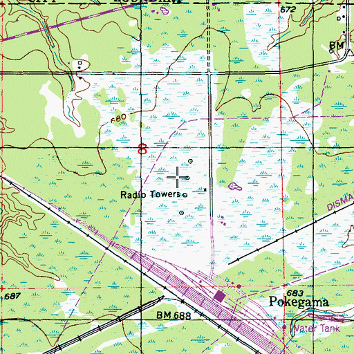 Topographic Map of WDSM-AM (Superior), WI