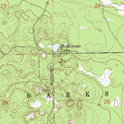 Topographic Map of Town of Barksdale, WI
