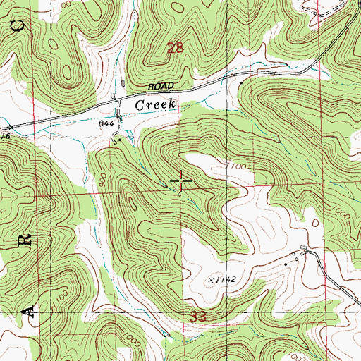 Topographic Map of Town of Bear Creek, WI