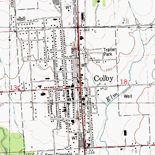 Topographic Map of City of Colby, WI