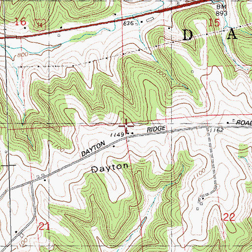 Topographic Map of Town of Dayton, WI