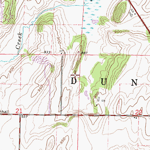 Topographic Map of Town of Dunn, WI