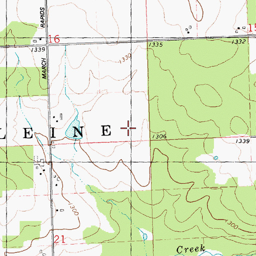 Topographic Map of Town of Eau Pleine, WI