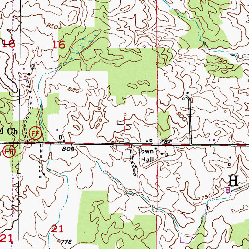 Topographic Map of Town of Herman, WI