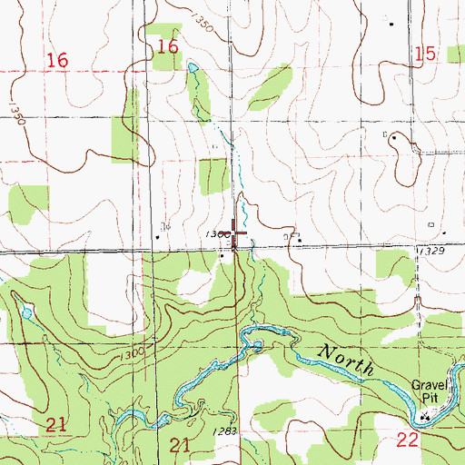 Topographic Map of Town of Hoard, WI