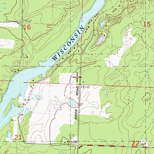Topographic Map of Town of King, WI