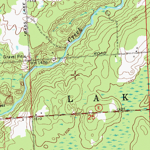 Topographic Map of Town of Lake, WI