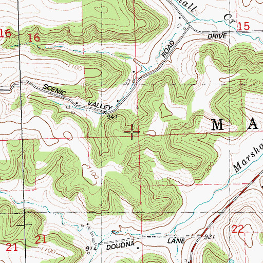Topographic Map of Town of Marshall, WI
