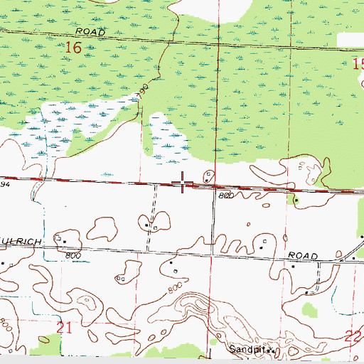 Topographic Map of Town of Matteson, WI