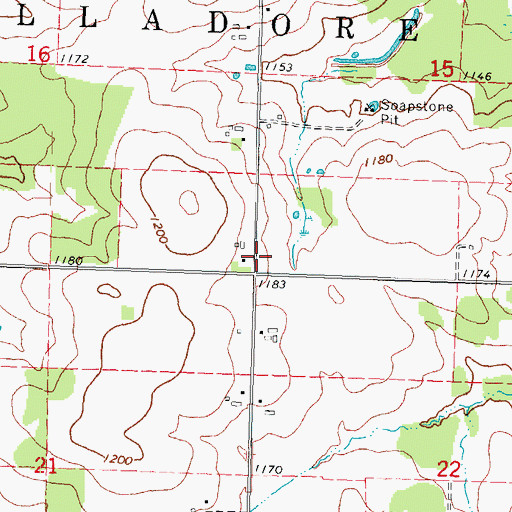 Topographic Map of Town of Milladore, WI
