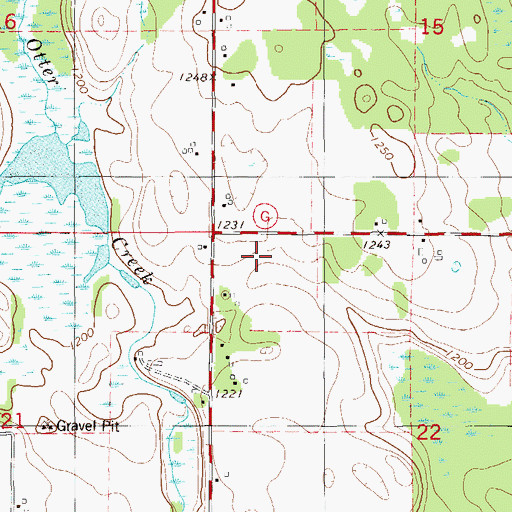Topographic Map of Town of Milltown, WI