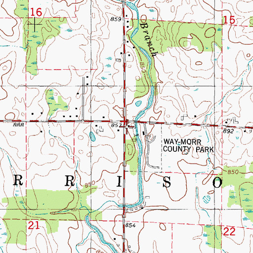 Topographic Map of Town of Morrison, WI