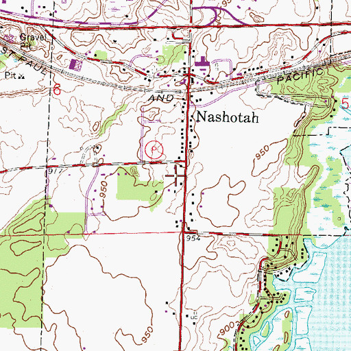 Topographic Map of Village of Nashotah, WI