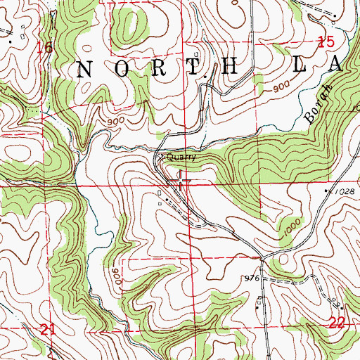Topographic Map of Town of North Lancaster, WI