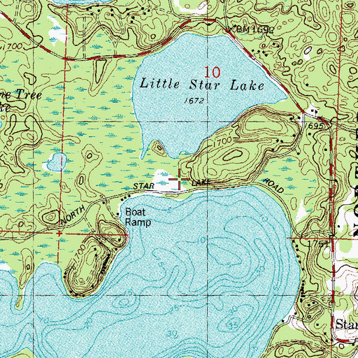 Topographic Map of Town of Plum Lake, WI