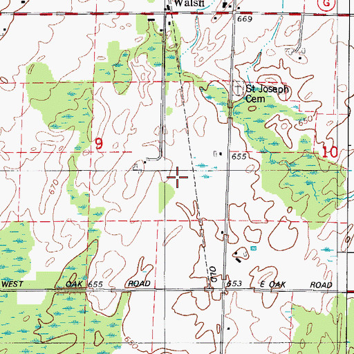 Topographic Map of Town of Porterfield, WI