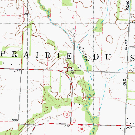 Topographic Map of Town of Prairie du Sac, WI